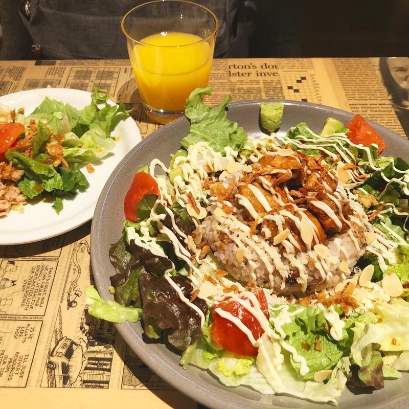 照り焼きチキンオーバーライス(タブレスカフェ 心斎橋店)