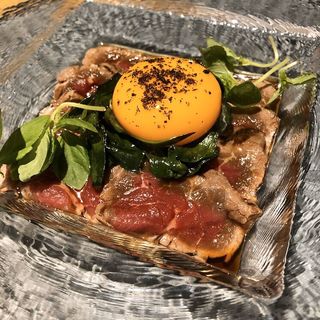 桜肉と九条ネギのすき焼き(綾小路高倉　都食堂)