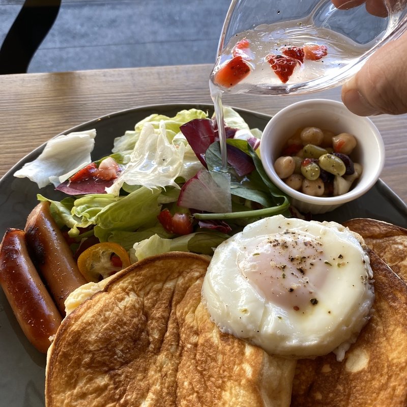 パンケーキランチプレート＆スープセット(LBcafe)