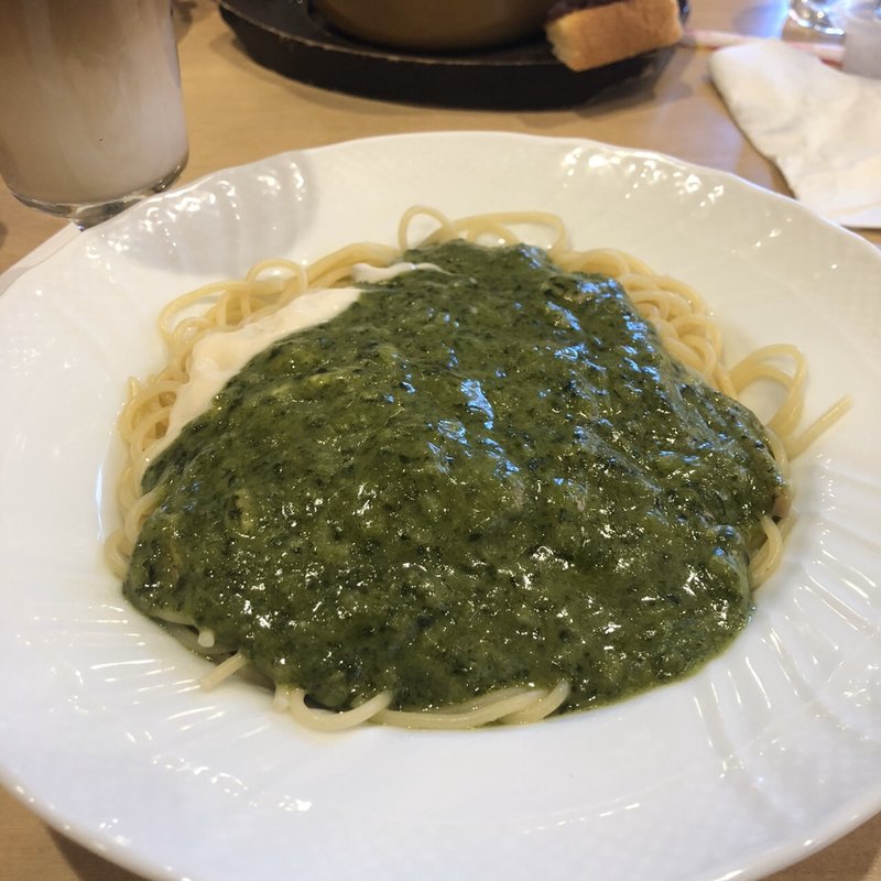 ほうれん草クリームパスタ(ミヤマ珈琲 練馬春日町店)