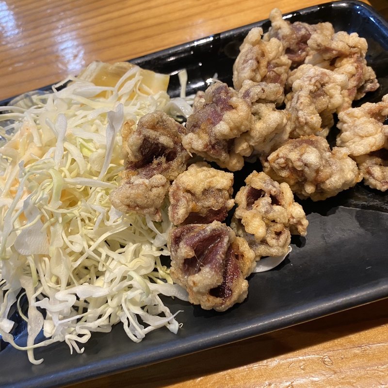 砂ずりの唐揚げ(元祖赤のれん 節ちゃんラーメン 天神本店 )