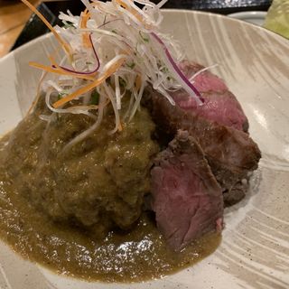 ステーキ・ハンバーグ丼(青いほし)