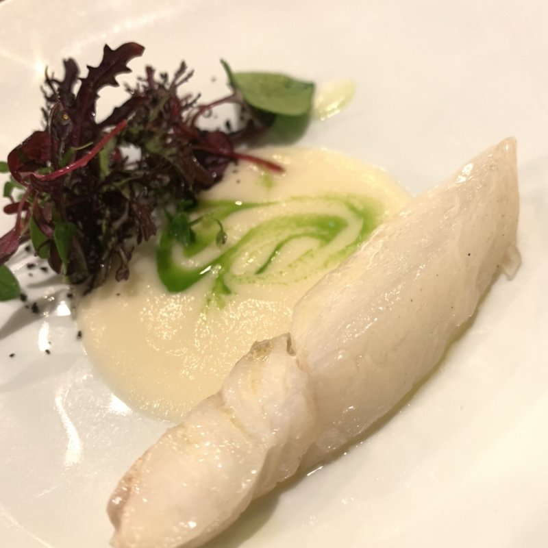 ヒラメの低温グリル(セルサルサーレ （sel sal sale）)