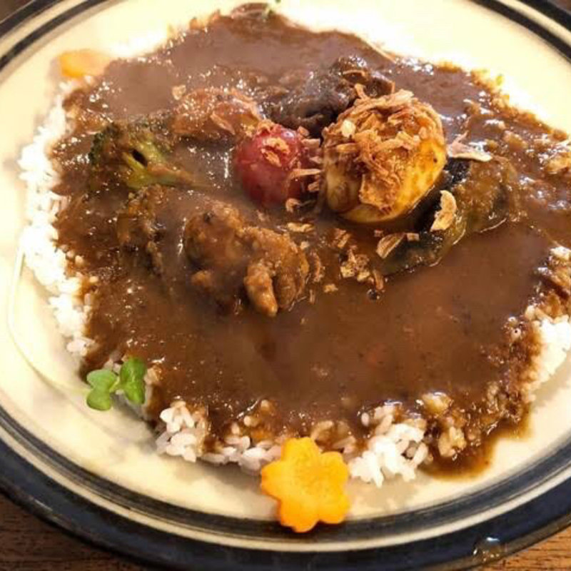 やさい　ゆで卵トッピング(北沢カレー食堂 茄子おやじ)