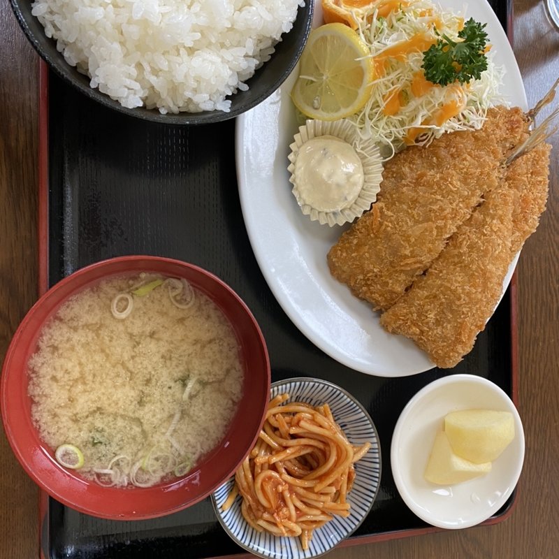 アジフライ定食(食堂とみ )