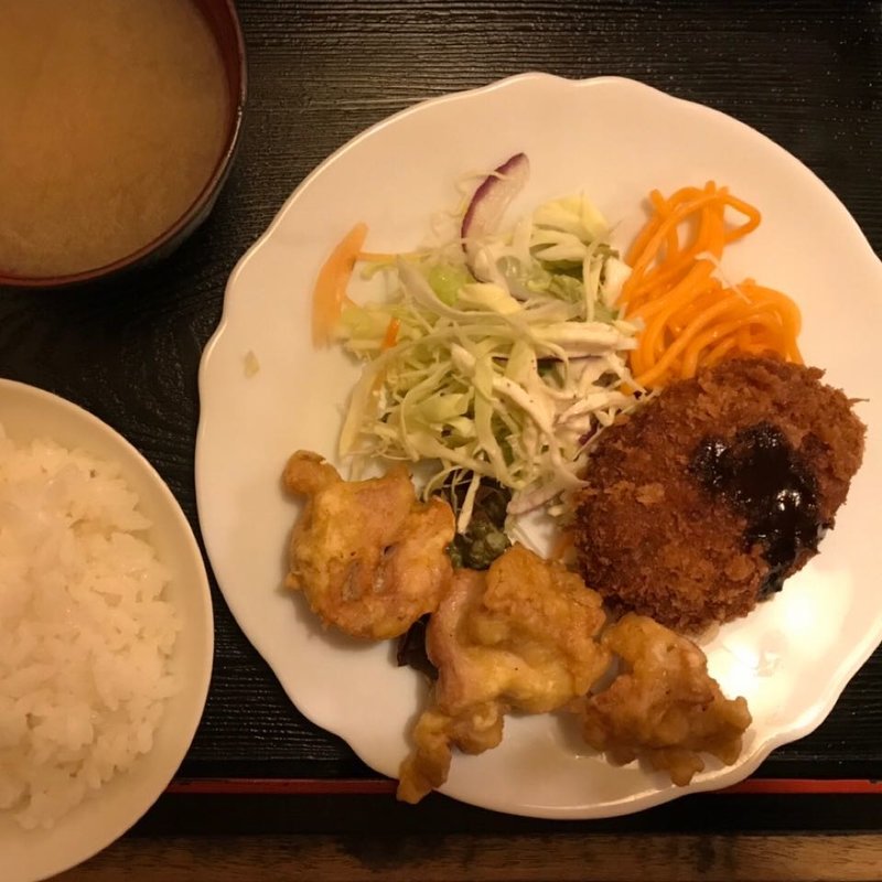 メンチカツ＆唐揚げ定食(さん喜)