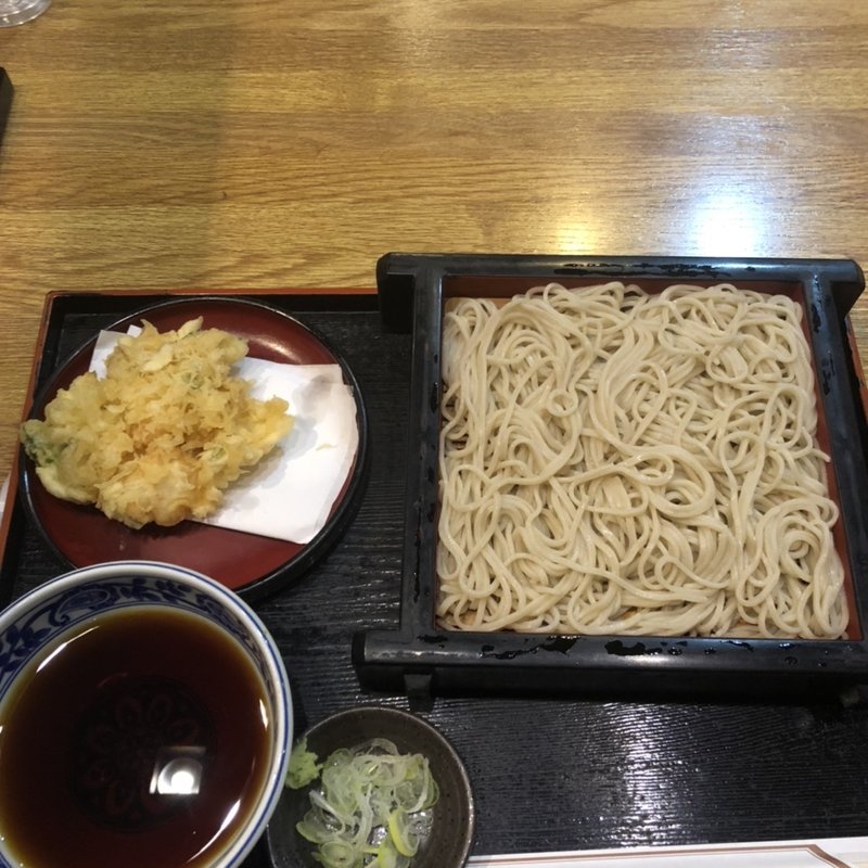 かき揚げ　せいろ(生そば 日本ばし吉田)