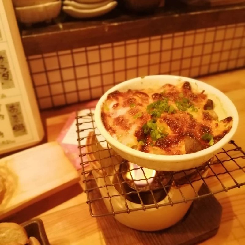 うに焼きバゲット添え(銀しゃり ろばた 変化球)