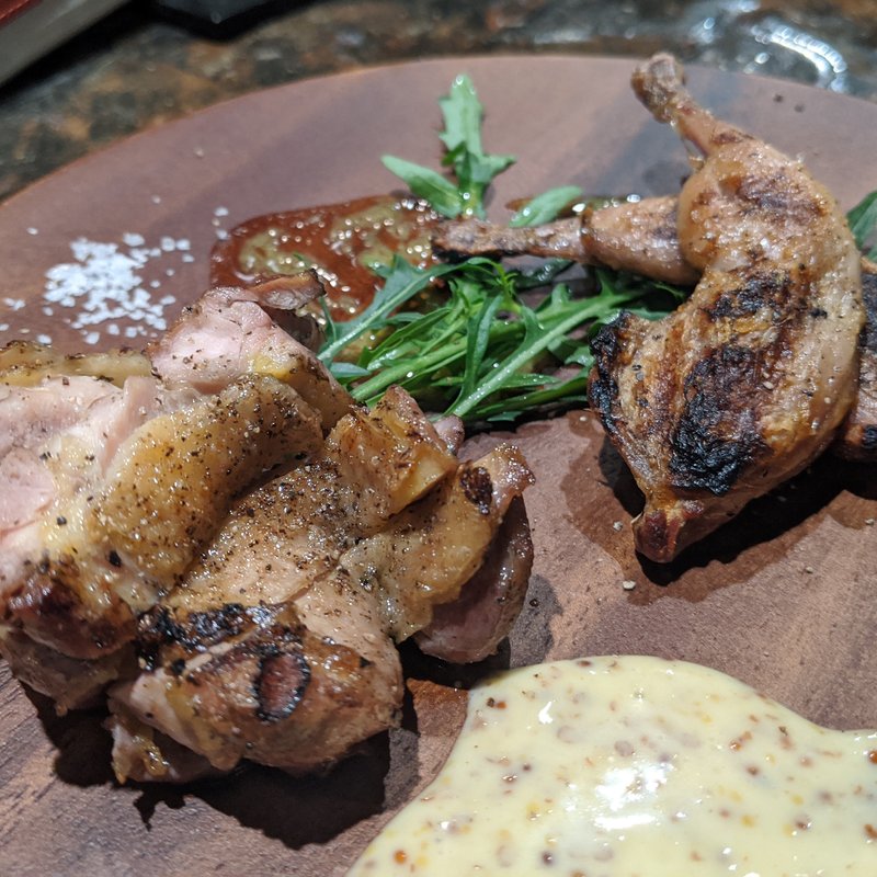 フランス産うずら、愛知産キジ(魚の田が肉)