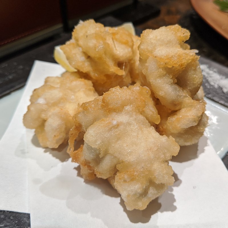 俺の白子　天ぷら(魚の田が肉)