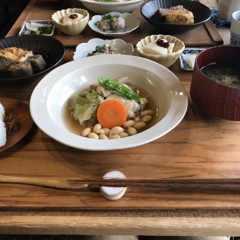 一汁一穀三菜膳(石見銀山 群言堂 西荻窪（暮らしの研究室）)