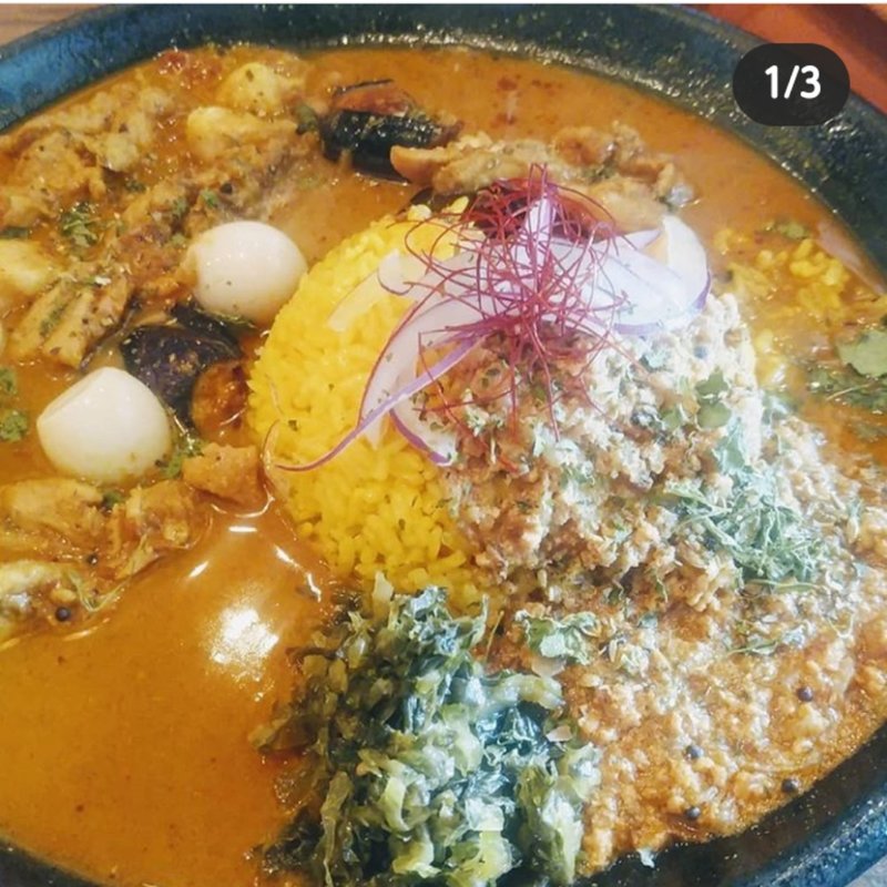 セセリとキーマ合い掛け(Curry & Cafe WARUNG(ワルン))