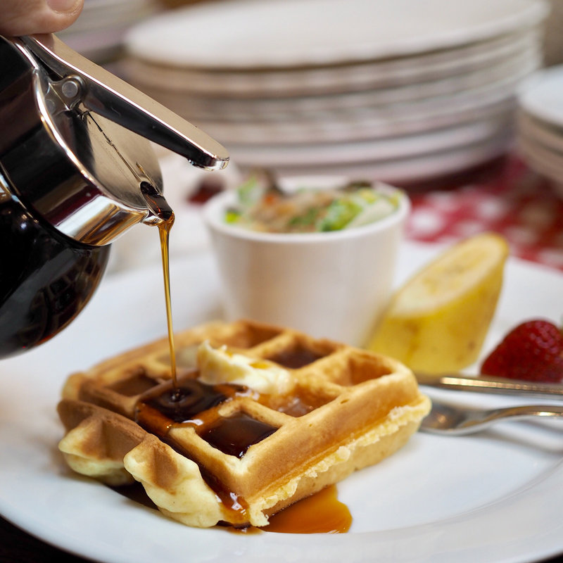 ワッフルのモーニング(カフェ　ベリー （カフェベリー）)