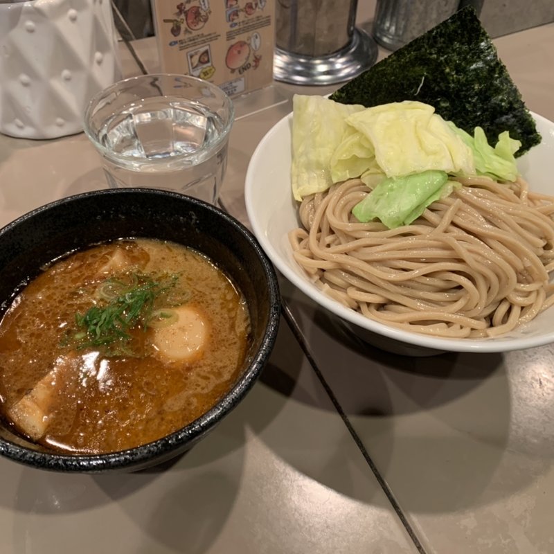 海老つけ麺味玉(つけ麺 五ノ神製作所 新宿店)