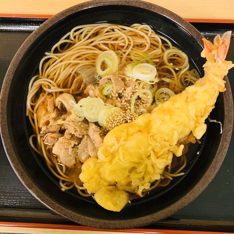 肉そば（海老天クーポン利用）(ゆで太郎 御徒町店)