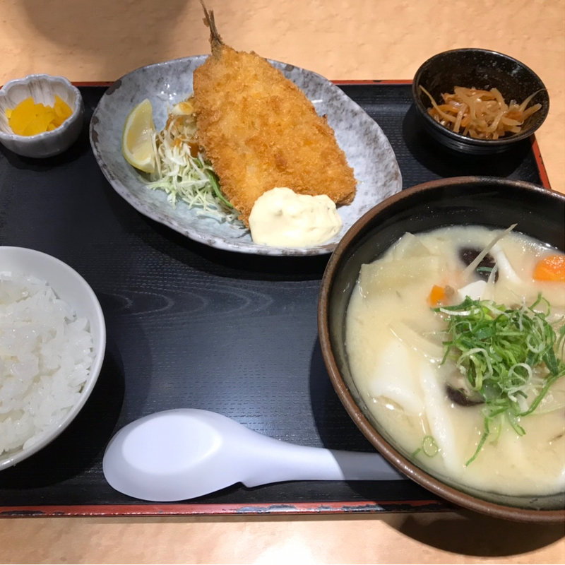 だんご汁定食(驛亭 大分駅店)