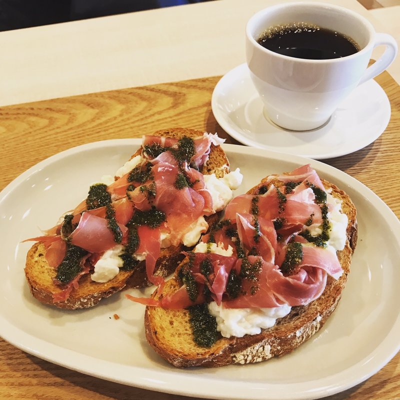 生ハムオープンサンドセット(パティオ ドゥ メトロ リエッタ綾瀬店)