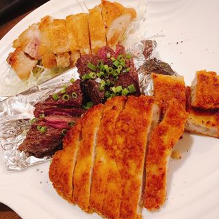 満腹！肉盛り三品(フレンチバルKATO)