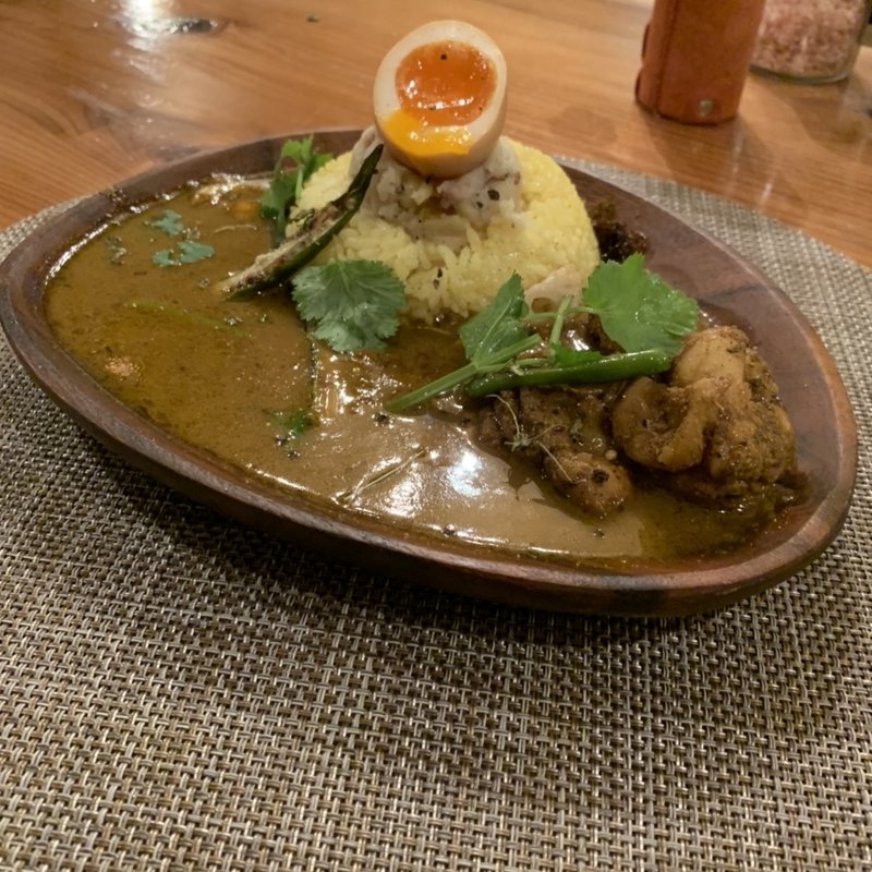 チキンカレー 薫製ポテサラ付き(大名カレー中村屋)