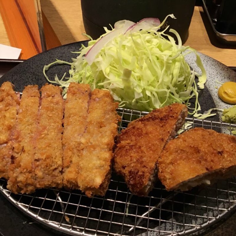  牛リブロースカツ牛メンチカツ膳(牛カツ京都勝牛 渋谷道玄坂店)