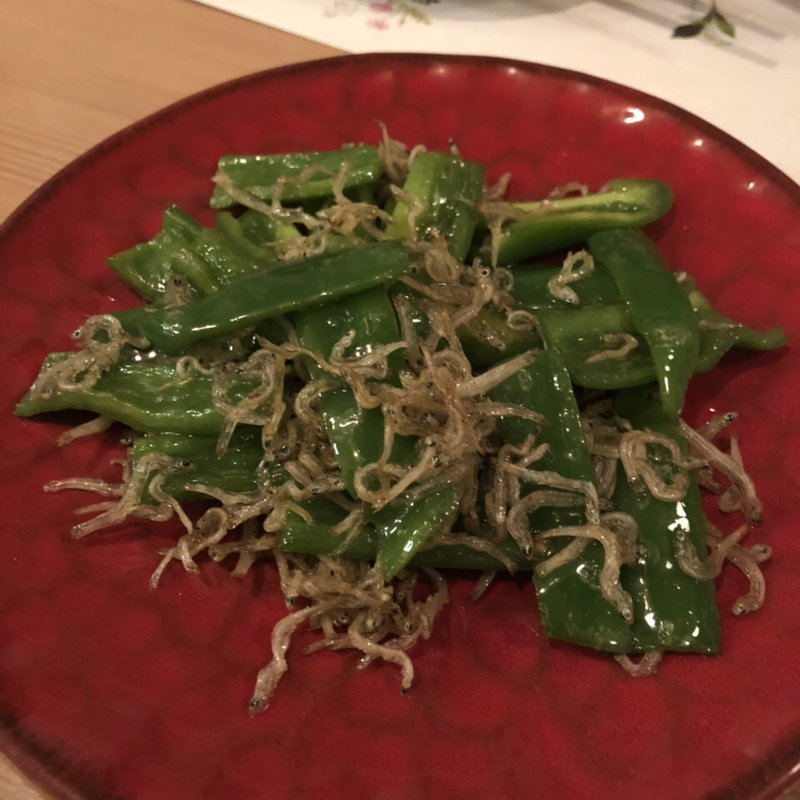 万願寺とじゃこ炒め(狩の川)