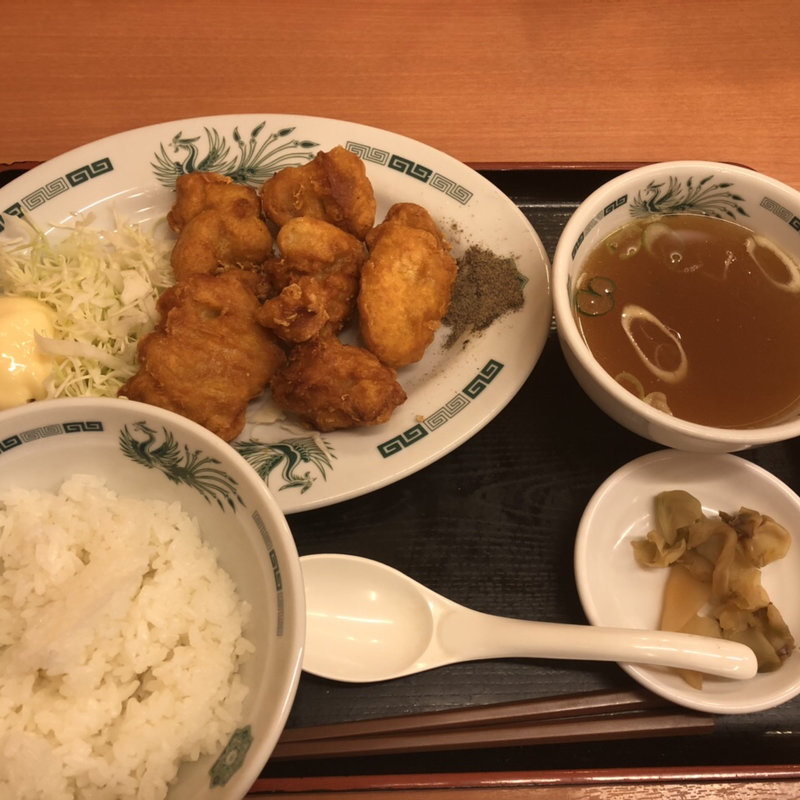 唐揚げ定食(日高屋 祖師ヶ谷大蔵店)