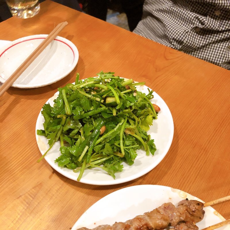 発酵野菜の香味炒め(羊香味坊)