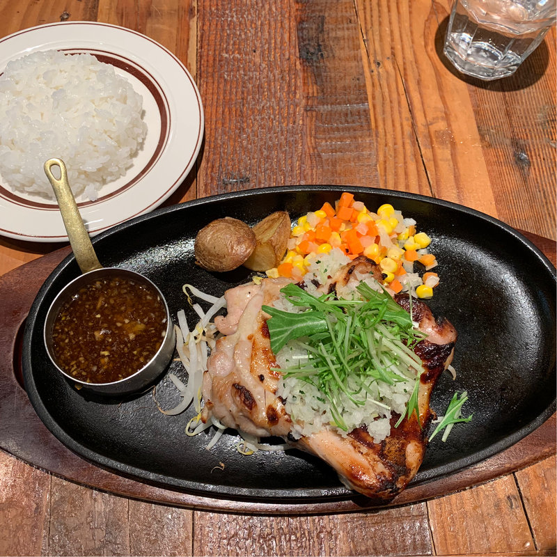 鉄板塩麹グリルチキン定食(グリルみのる )