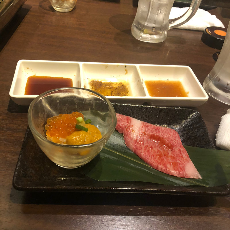 海鮮肉巻き(焼肉酒場ともさんかく はなれ)