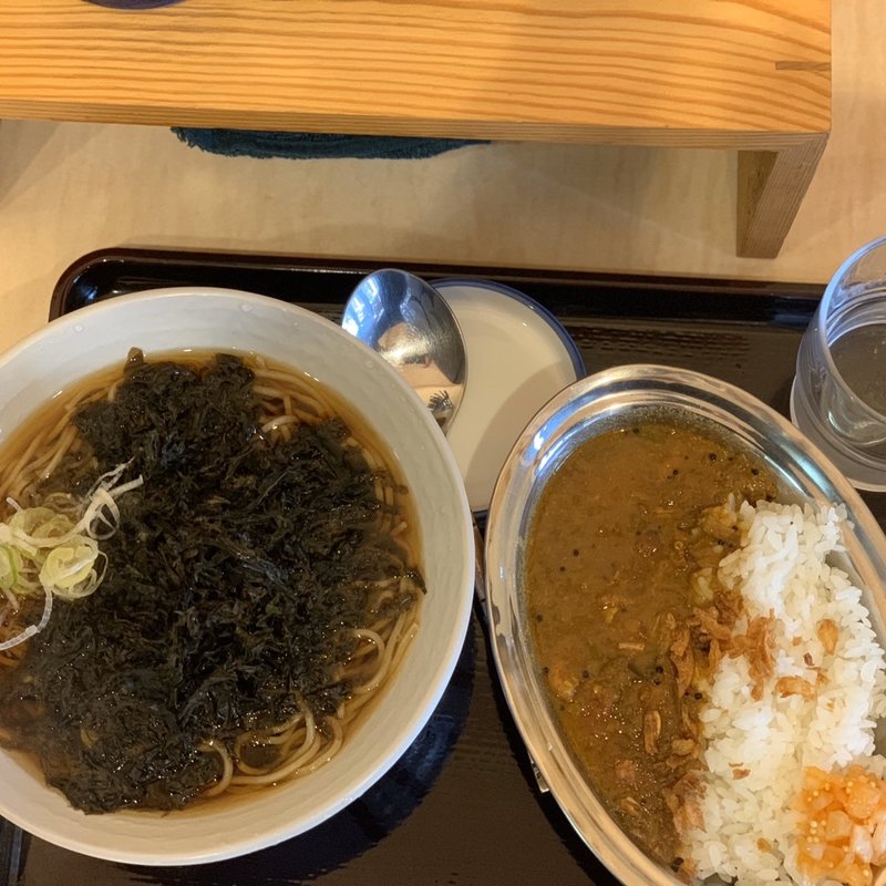 バラ海苔そばカレーセット(田そば （デンソバ）)