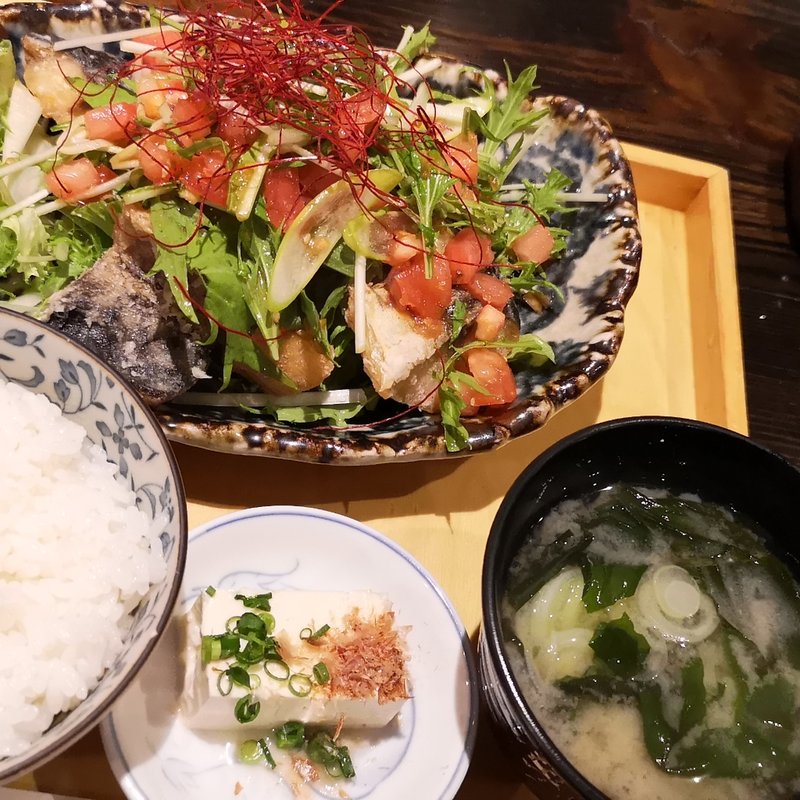 文化鯖の竜田揚げ(やさいと、 )