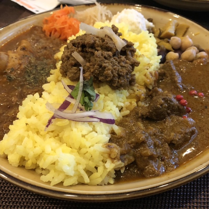 カレー3種盛り(豆うさぎ)