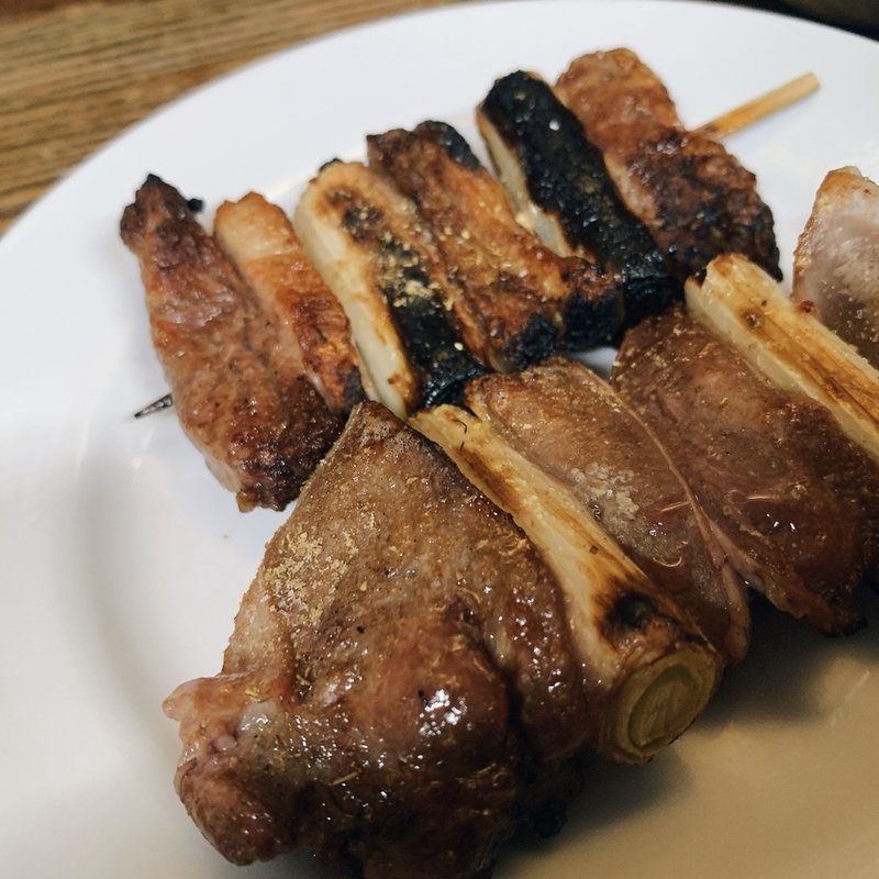 タン、カシラ、塩(やきとり おばこ )