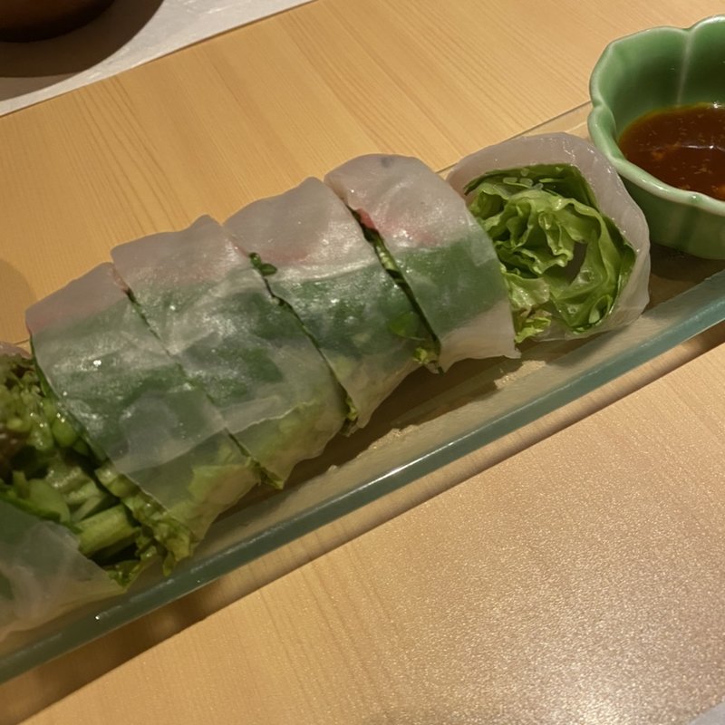 鯖の生春巻き(なにわ割烹たく庵なんば)