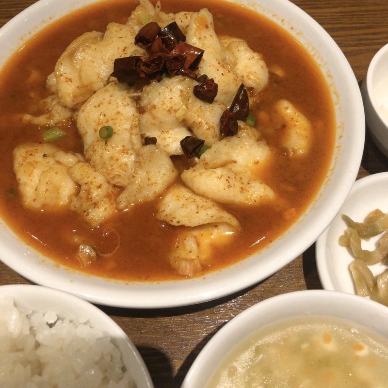 豆腐入り四川風魚の麻辣煮込み(京華樓 鶴屋町CRANE店 )