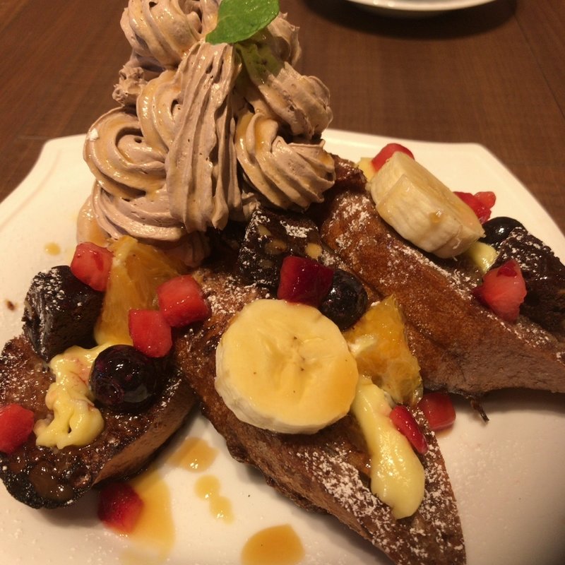 チョコレートフレンチトースト(倉式珈琲店 マリノアシティ福岡店)