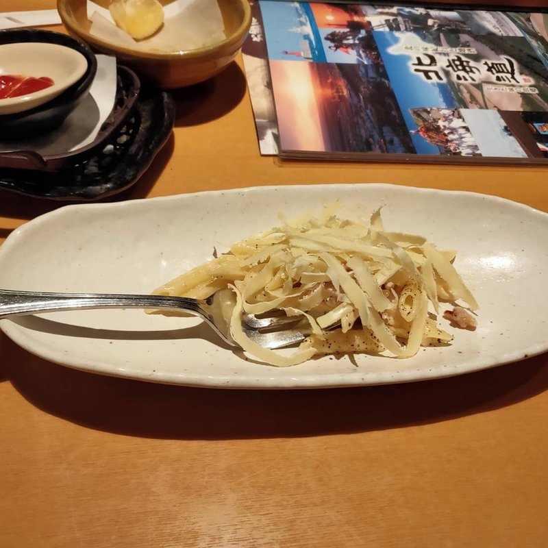 塩辛ペンネ(北の味紀行と地酒 北海道 川崎駅前店)