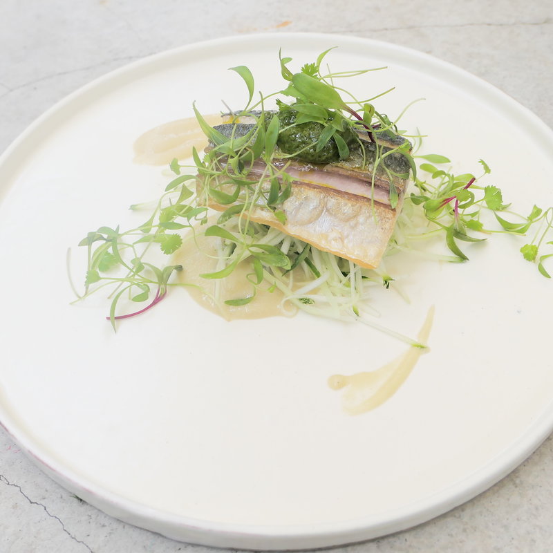 鯖のスモークとセルバチコのジュノベーゼ(HOFF)