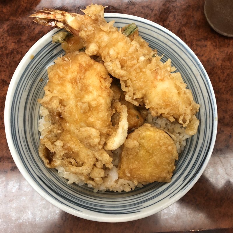 天丼（ふぐ・海老・かき揚小）(つきじ 天竹 （てんたけ）)