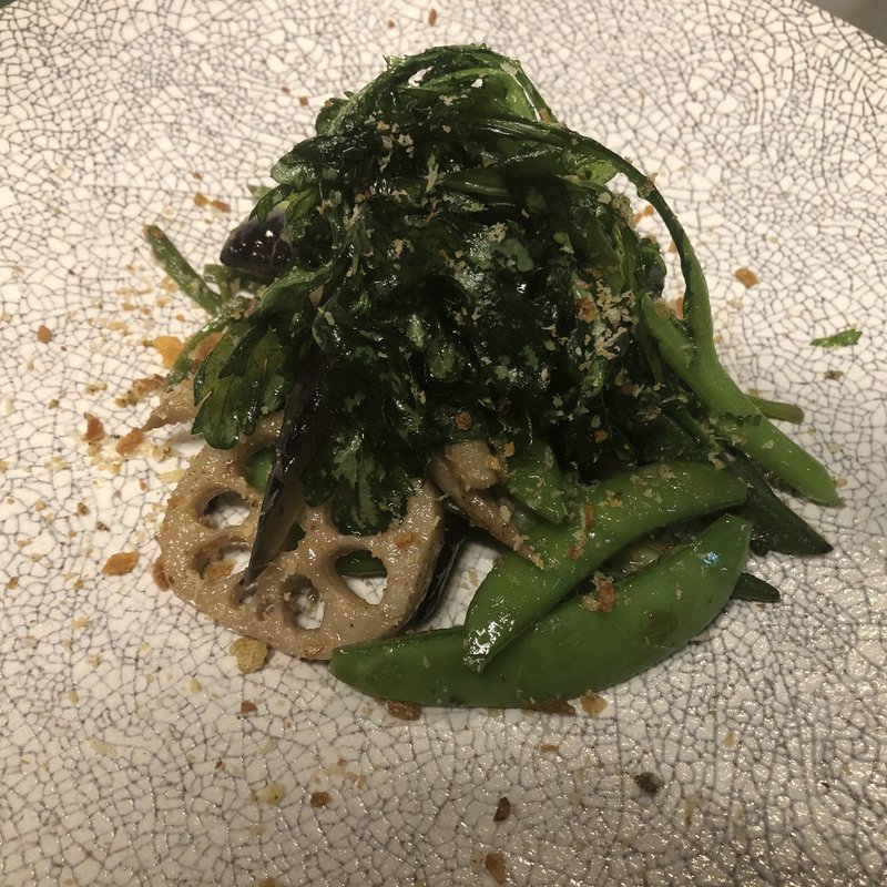 旬の野菜のアンチョビニンニクソテー(ビストロオーズ)