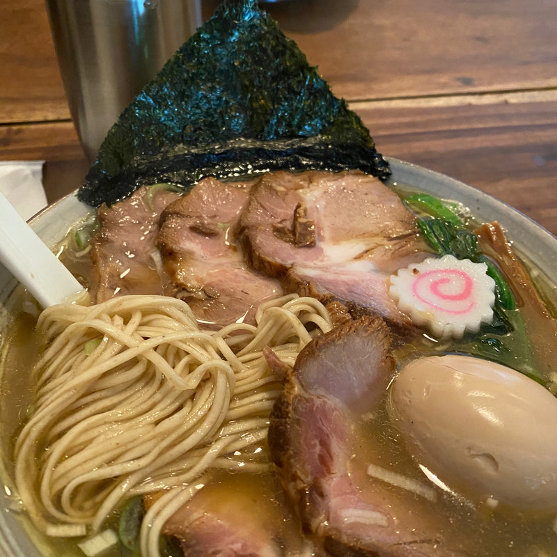 叉焼麺 塩 味玉トッピング(だし・麺 未蕾)