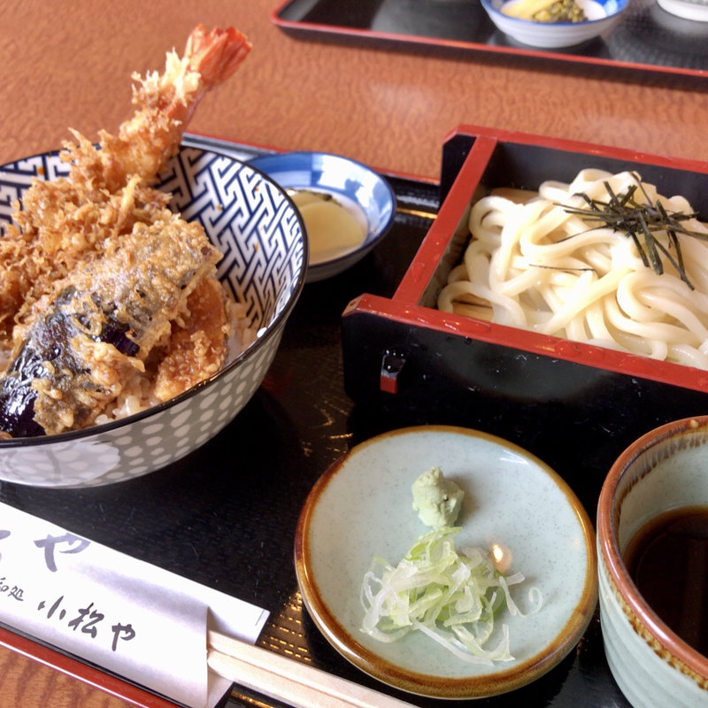 エビ天丼うどんセット(和処 小松や)