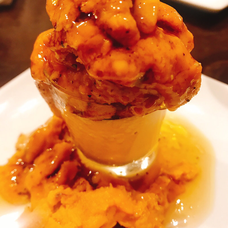 ウニのブランマンジェ コンソメのジュレと共に 2個付(ビストロ向日葵)