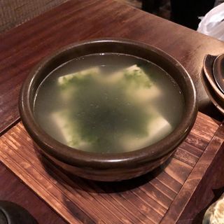 あおさ海苔湯豆腐(創作和食 古月)