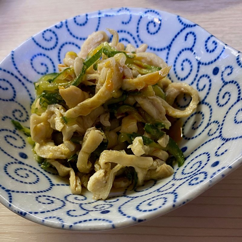 鶏皮甘辛炒め(魚介別館 のみすけ)