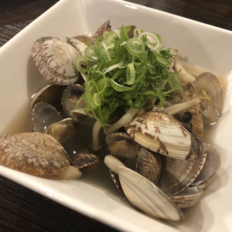 あさりの酒蒸し(野菜巻き串バルぽっぽ)