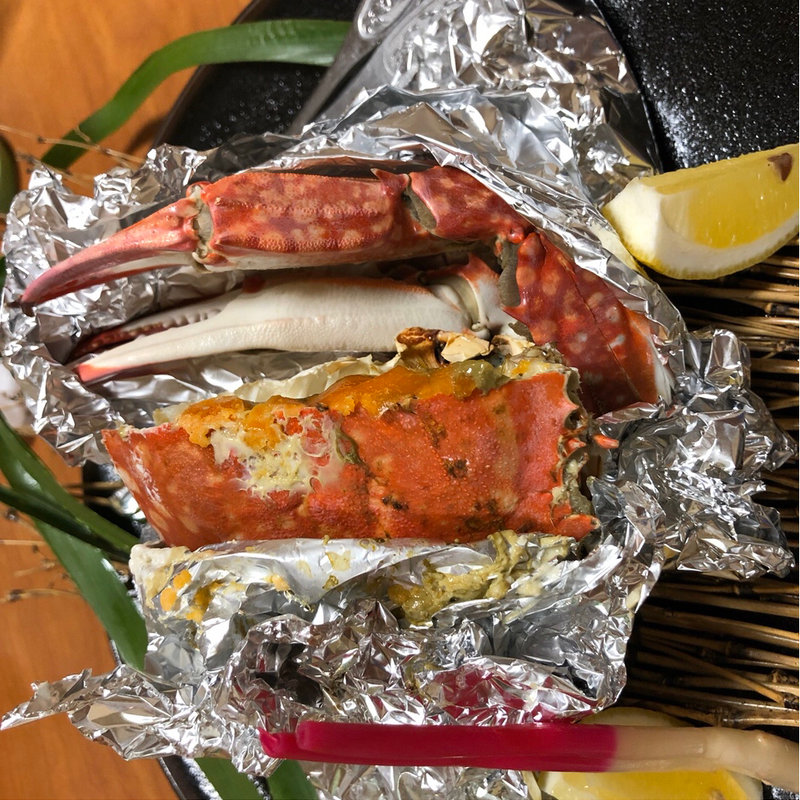 渡り蟹のホイル蒸し(寿司割烹　みやもと)
