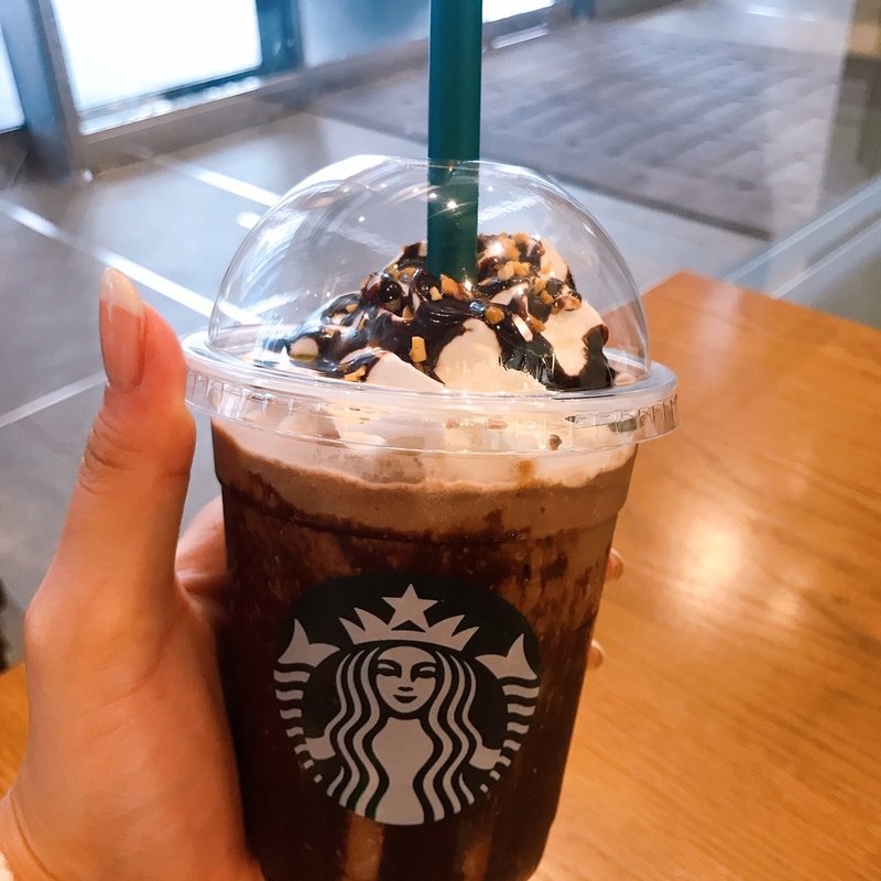 チョコレートwith アーモンド プラリネ フラペチーノ(スターバックスコーヒー 中之島三井ビル店)