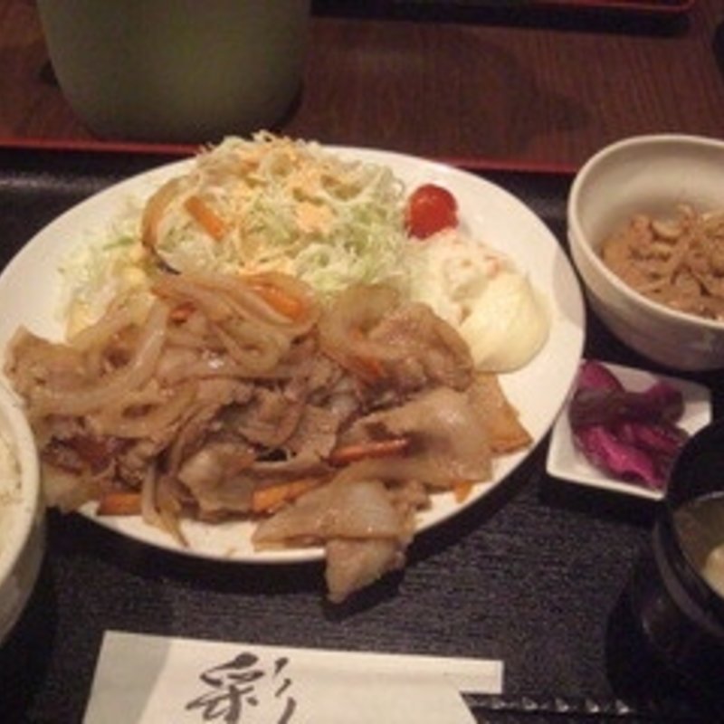 豚バラ生姜焼き定食(蕾 （ツボミ）)