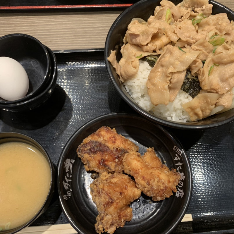 スタミナ唐揚げセット(伝説のすた丼屋 ダイバーシティ東京プラザ)